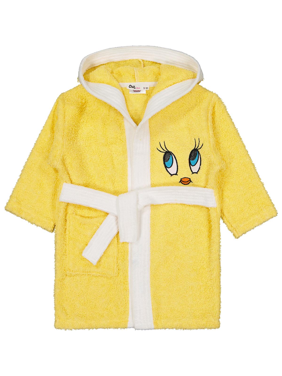 Tweety Kız Çocuk Bornoz 2-10 Yaş - Sarı