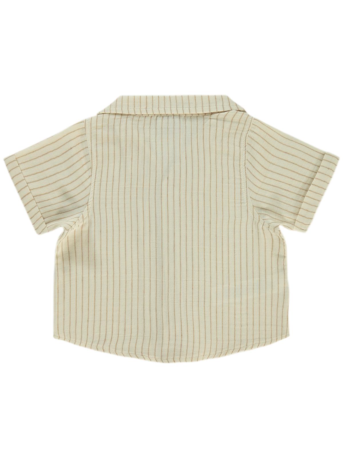 Pierre Cardin Çizgili 2-5 Yaş Gömlek - Kahve