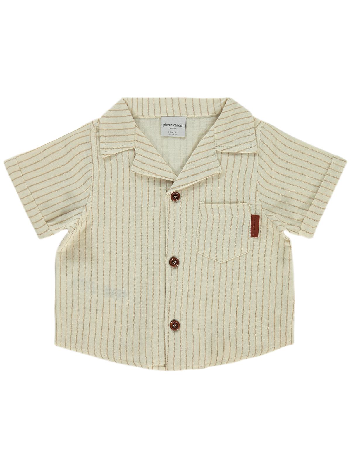 Pierre Cardin Çizgili 2-5 Yaş Gömlek - Kahve