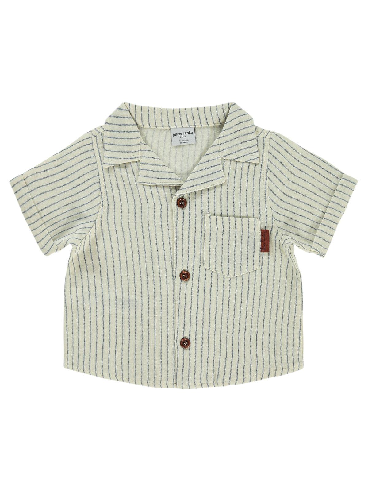 Pierre Cardin Çizgili 2-5 Yaş Gömlek - Kahve