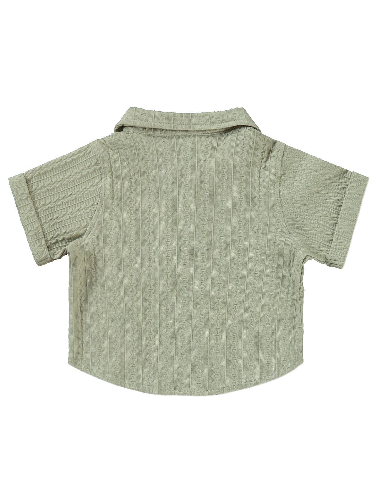 Pierre Cardin Kendinden Çizgili 2-5 Yaş Gömlek - Gri