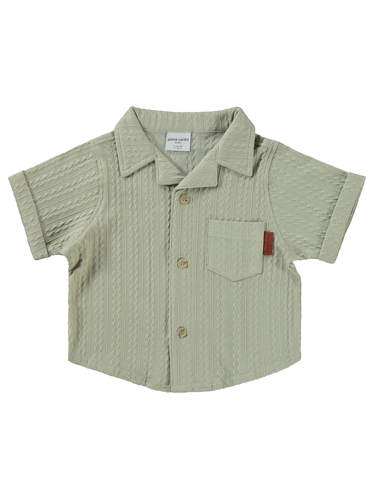 Pierre Cardin Kendinden Çizgili 2-5 Yaş Gömlek - Gri