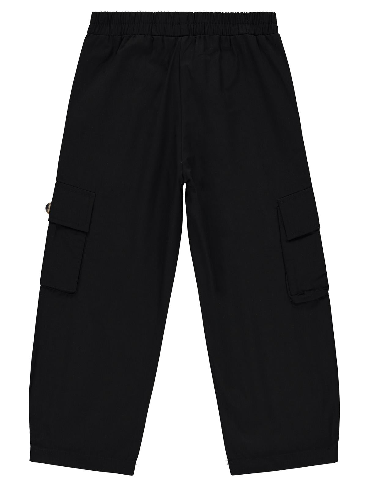 Pierre Cardin Kargo Cepli 6-9 Yaş Pantolon - Siyah