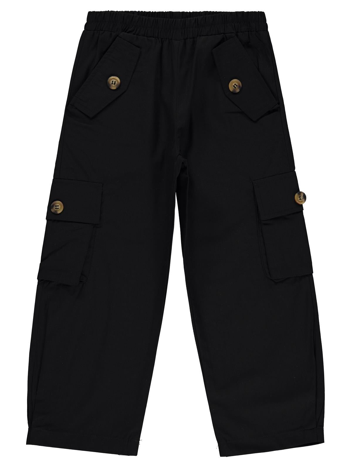 Pierre Cardin Kargo Cepli 6-9 Yaş Pantolon - Siyah