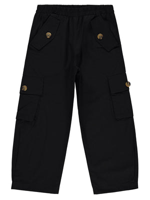 Pierre Cardin Kargo Cepli 6-9 Yaş Pantolon - Siyah