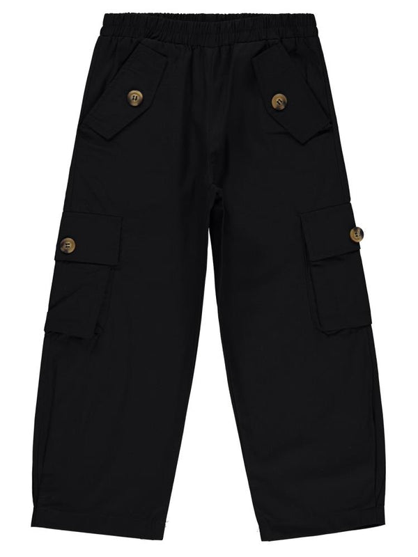 Pierre Cardin Kargo Cepli 6-9 Yaş Pantolon - Siyah