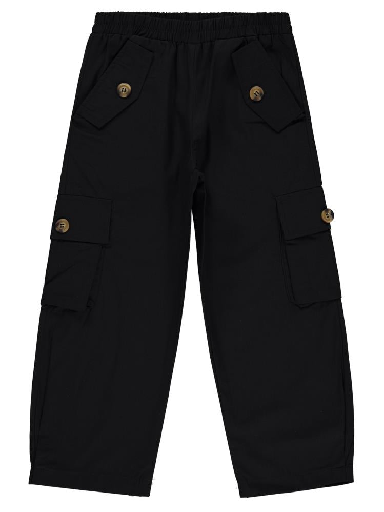 Pierre Cardin Kargo Cepli 10-12 Yaş Pantolon - Siyah