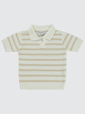 Pierre Cardin Çizgili Tiriko 2-5 Yaş Tişört - Kahverengi