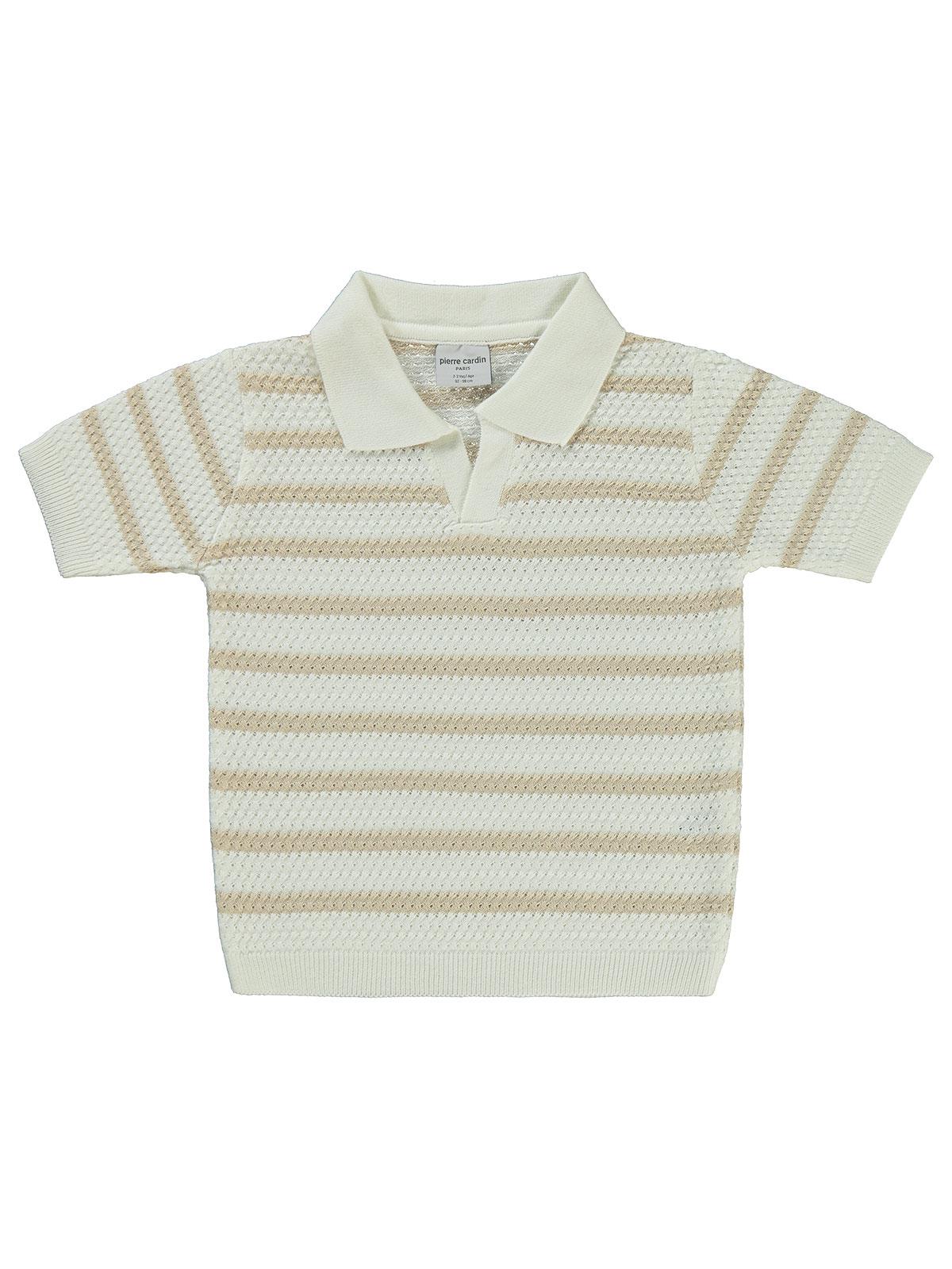 Pierre Cardin Çizgili Tiriko 2-5 Yaş Tişört - Kahverengi