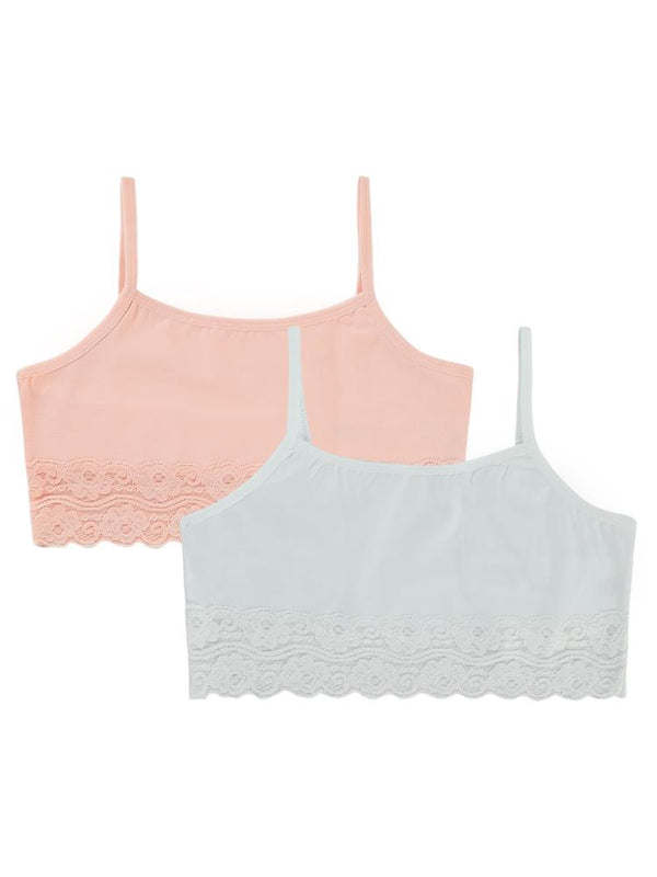 Civil Girls 2li Dantelli 10-14 Yaş Büstiyer - Beyaz