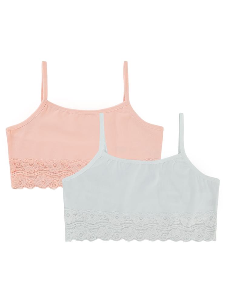 Civil Girls 2li Dantelli 10-14 Yaş Büstiyer - Beyaz