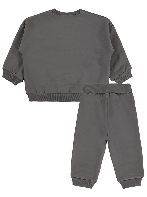 Civil Baby Baskılı 2'li 6-18 Ay Takım - Gri