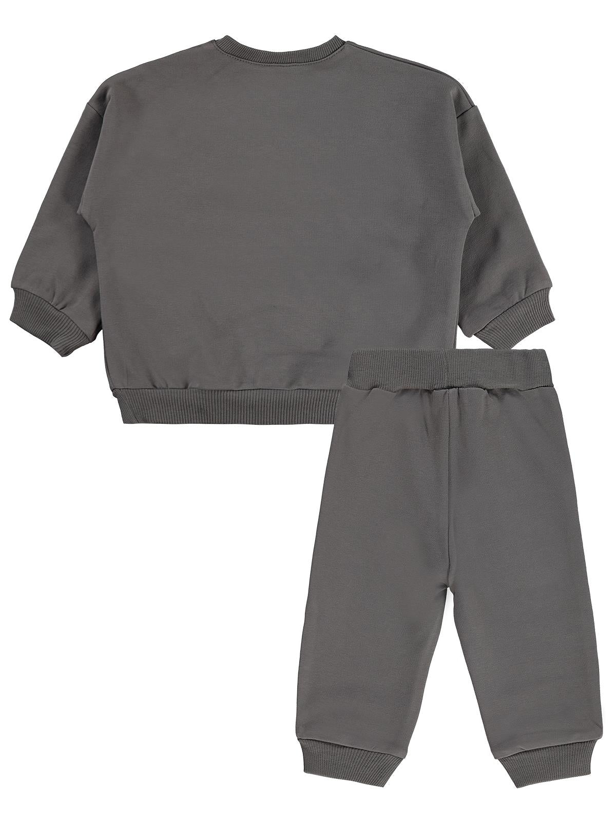 Civil Baby Baskılı 2'li 6-18 Ay Takım - Gri