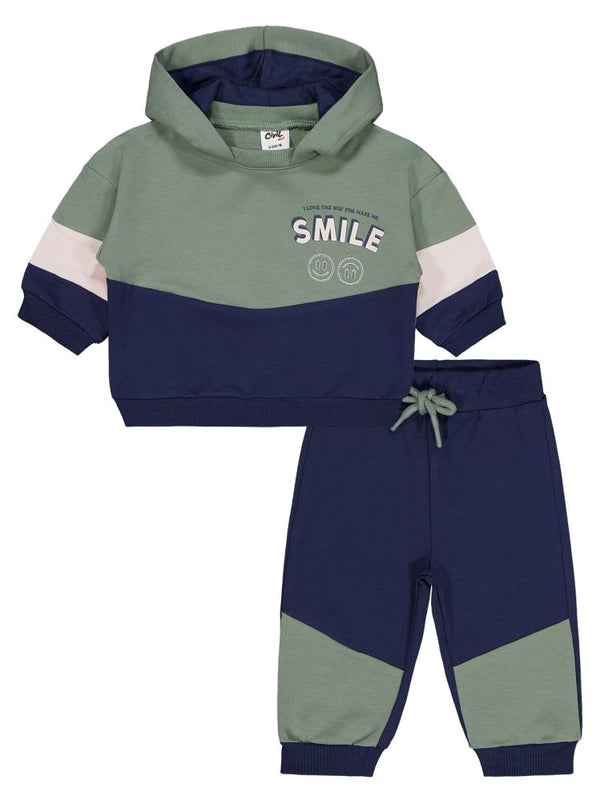 Civil Baby Baskılı 2'li 6-18 Ay Takım - Lacivert