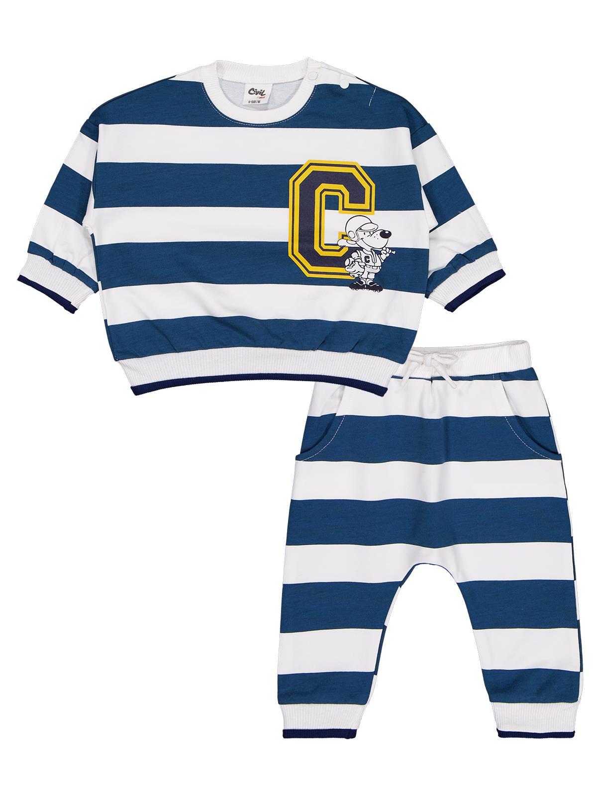 Civil Baby Baskılı 2'li 6-18 Ay Takım - Yeşil