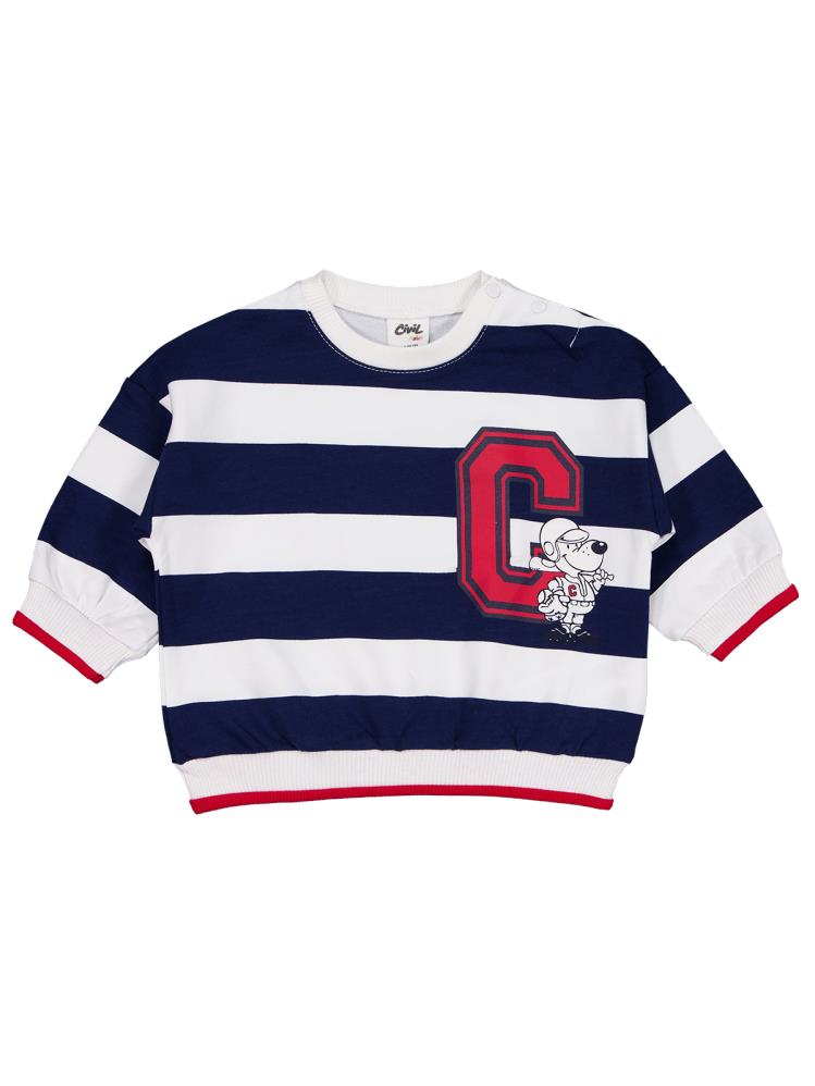 Civil Baby Baskılı 2'li 6-18 Ay Takım - Lacivert