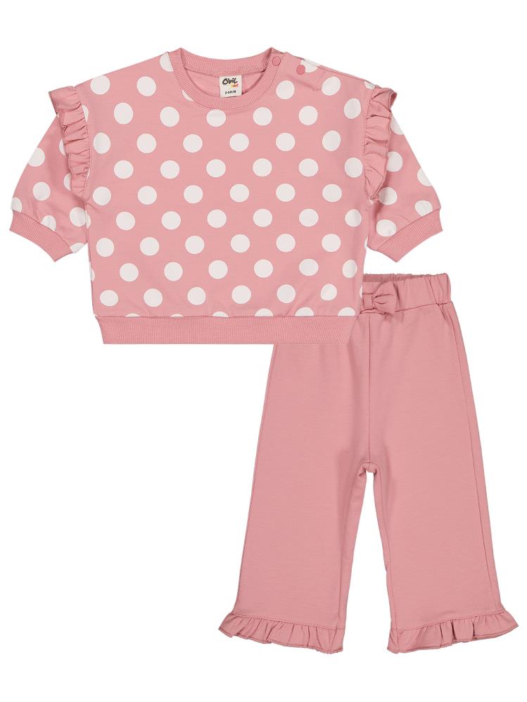Civil Baby Puan Empirme 6-18 Ay Takım - Pembe