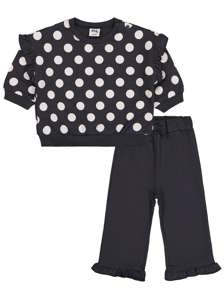 Civil Baby Puan Empirme 6-18 Ay Takım - Gri