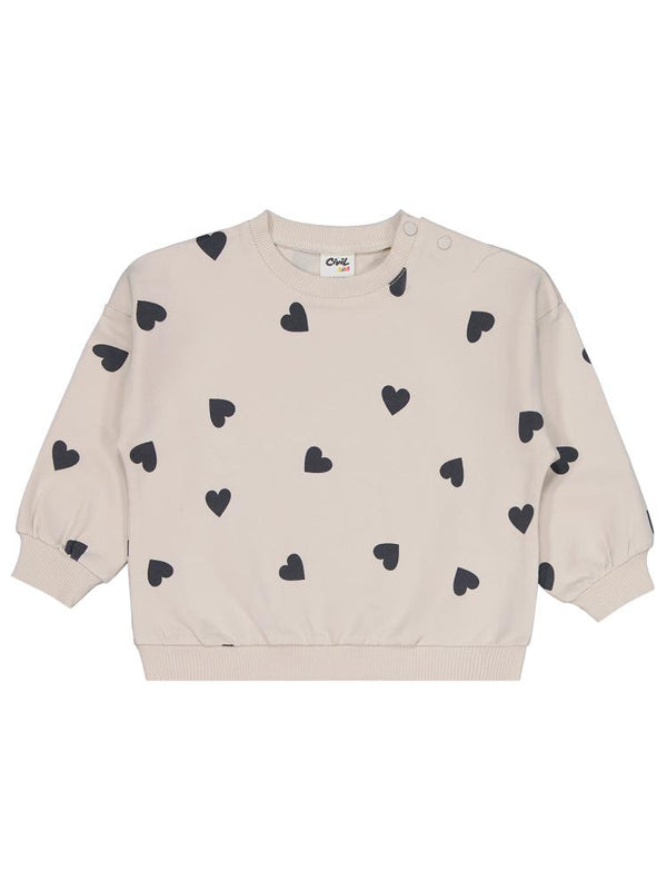 Civil Baby Minik Kalp Empirme 6-18 Ay Takım - Bej