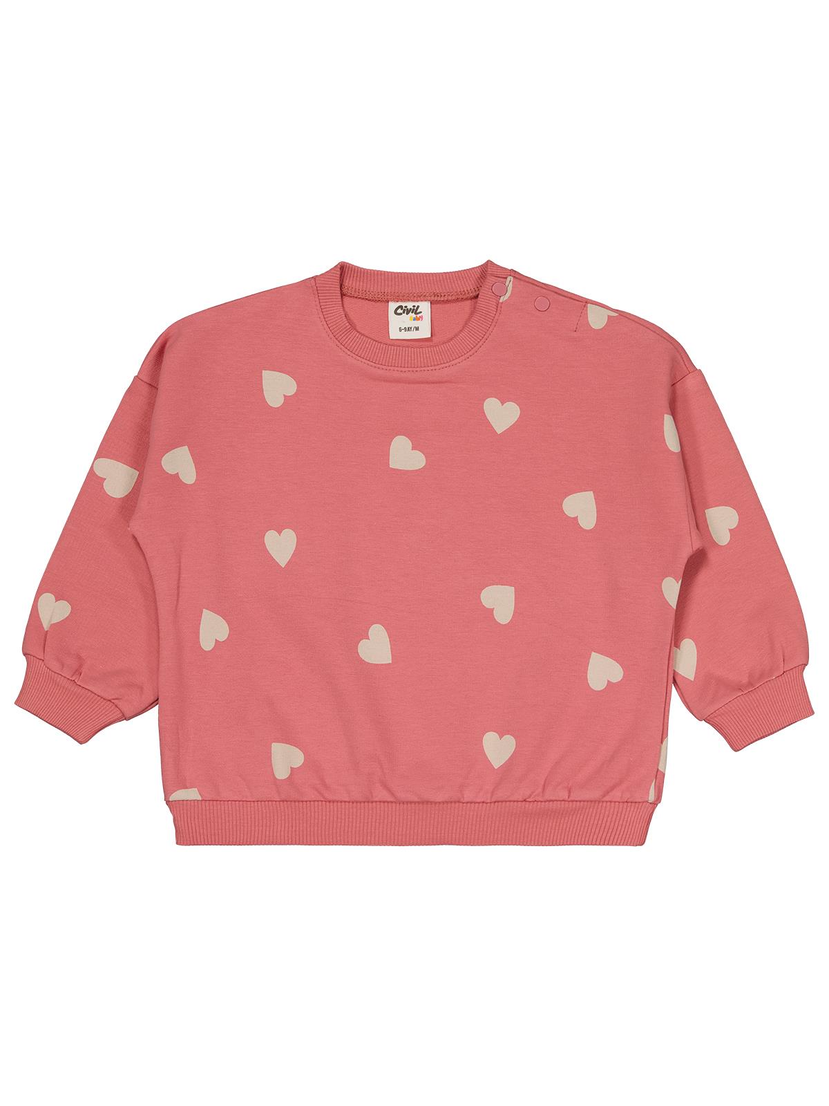 Civil Baby Minik Kalp Empirme 6-18 Ay Takım - Turuncu