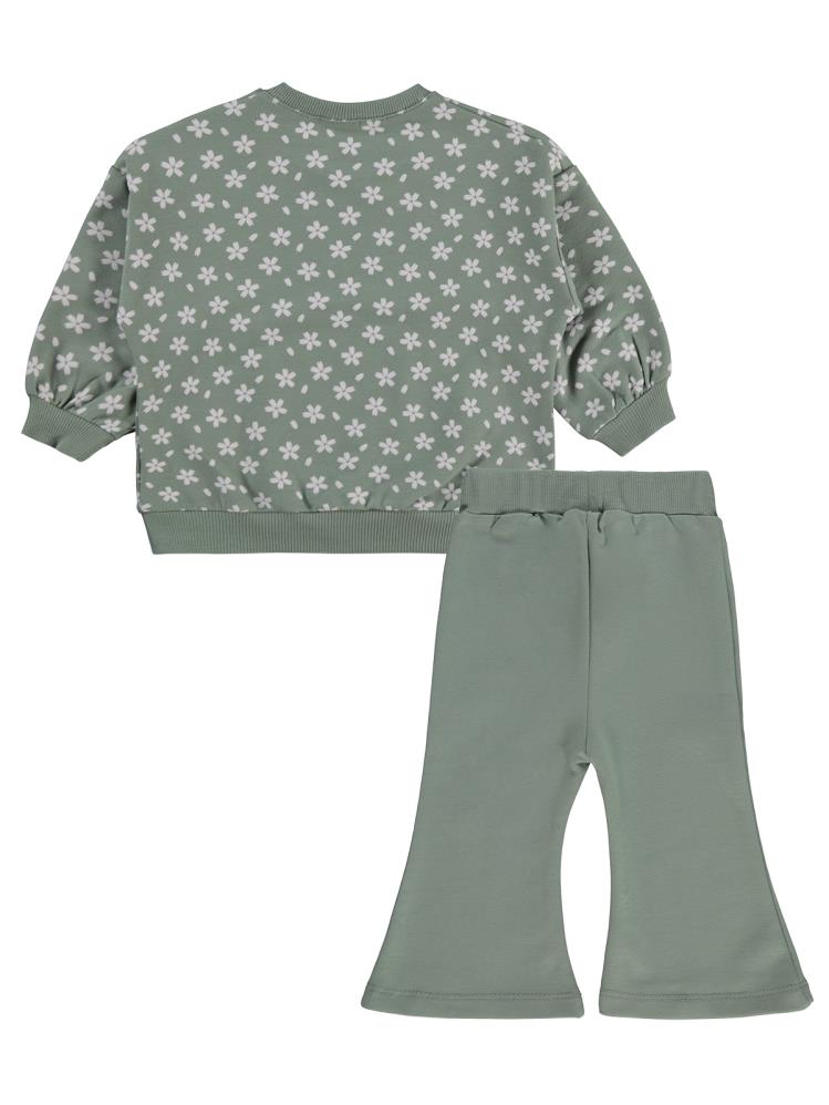 Civil Baby Minik Çiçek Empirme 6-18 Ay Takım - Yeşil