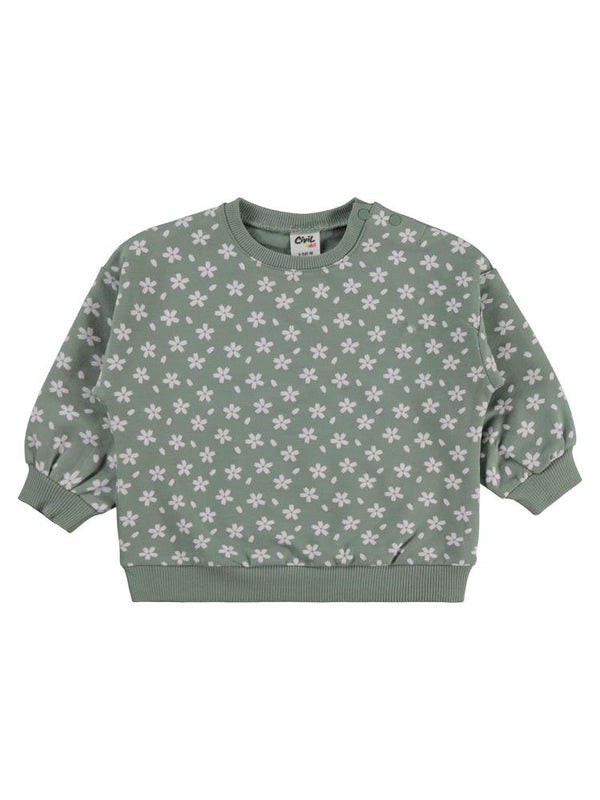 Civil Baby Minik Çiçek Empirme 6-18 Ay Takım - Yeşil