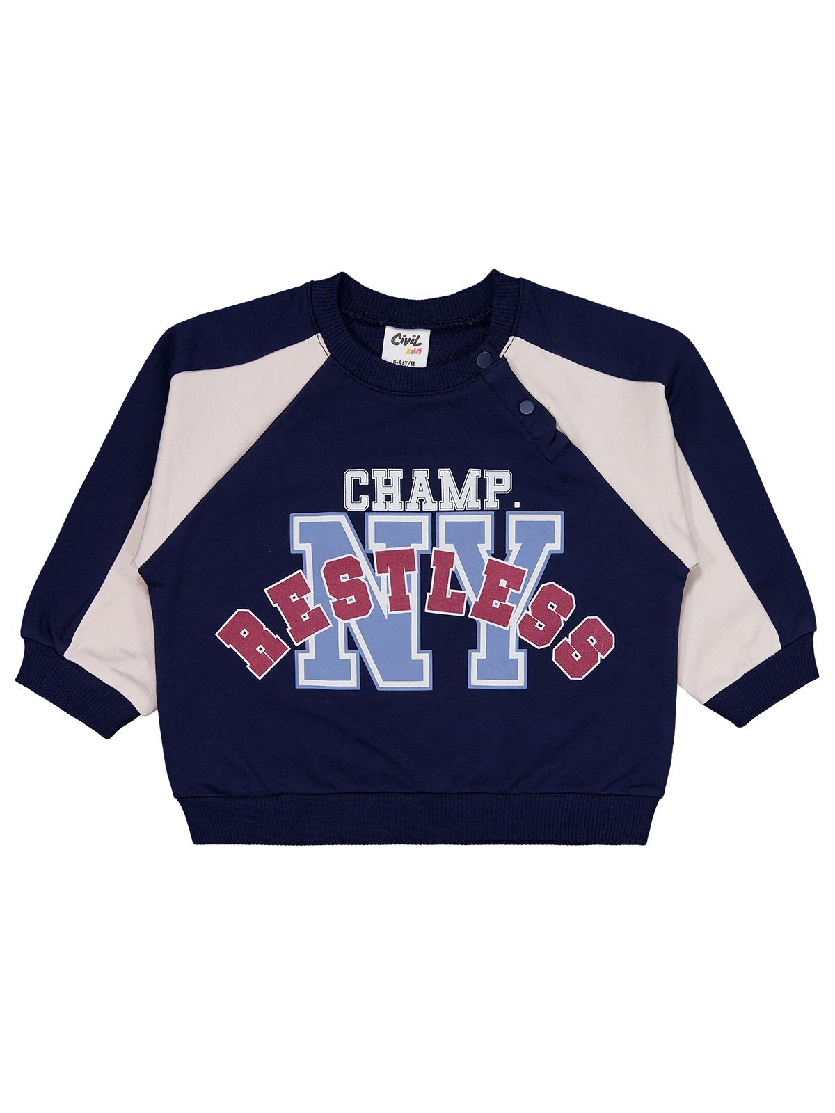 Civil Baby Restless Baskılı 6-18 Ay Takım - Lacivert