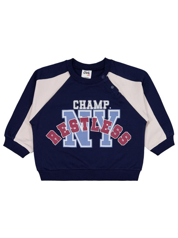 Civil Baby Restless Baskılı 6-18 Ay Takım - Lacivert