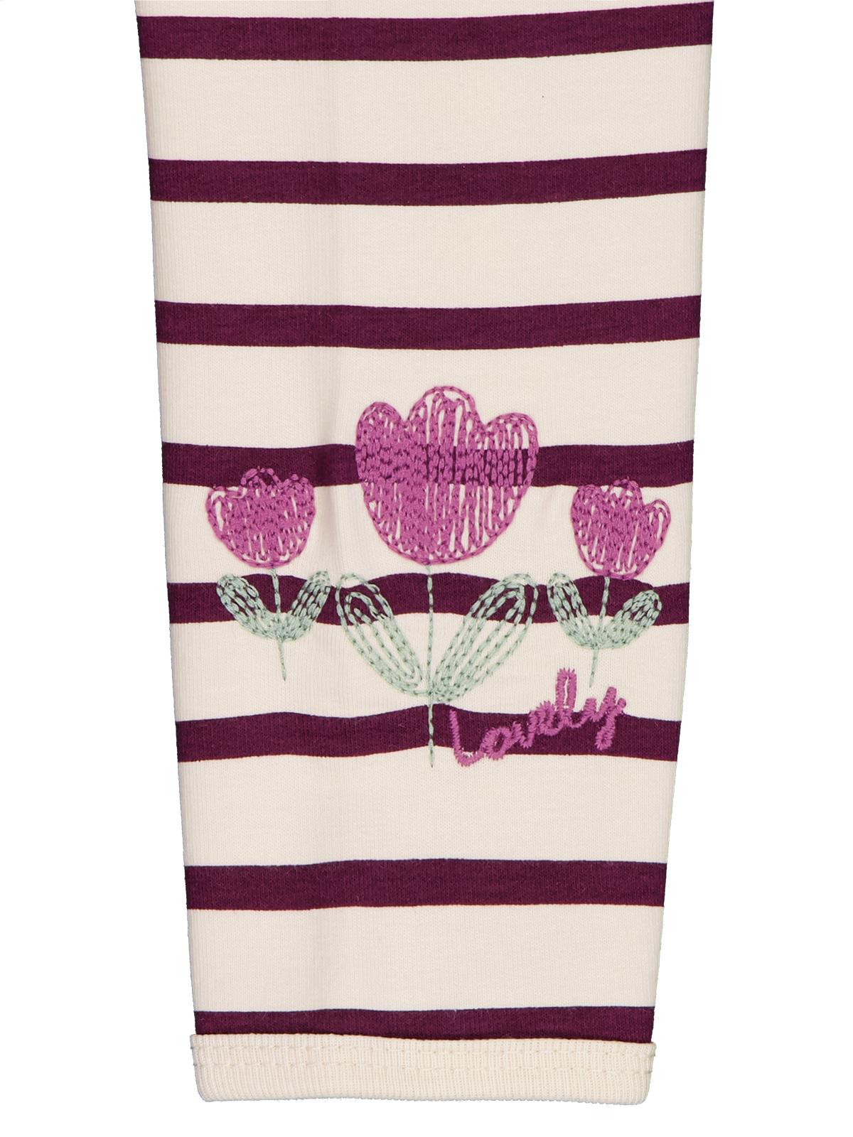 Civil Baby Çizgi Emp. Çiçek Nakışlı 6-18 Ay Sweatshirt - Bej