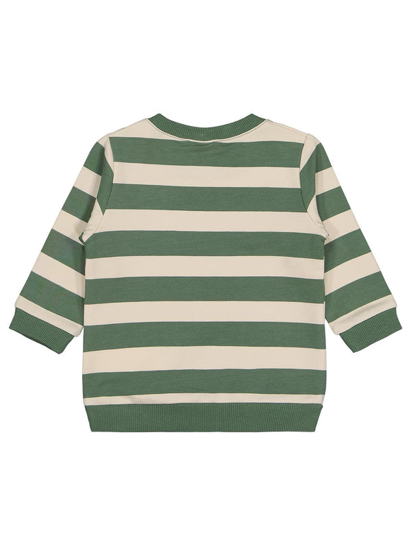 Civil Baby Kalın Çizgi Empirme 6-18 Ay Sweatshirt - Haki