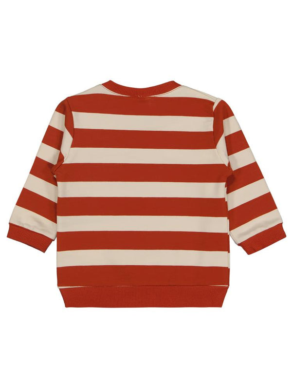 Civil Baby Kalın Çizgi Empirme 6-18 Ay Sweatshirt - Turuncu