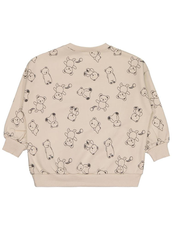 Civil Baby Kontür Ayı Empirme 6-18 Ay Sweatshirt - Bej