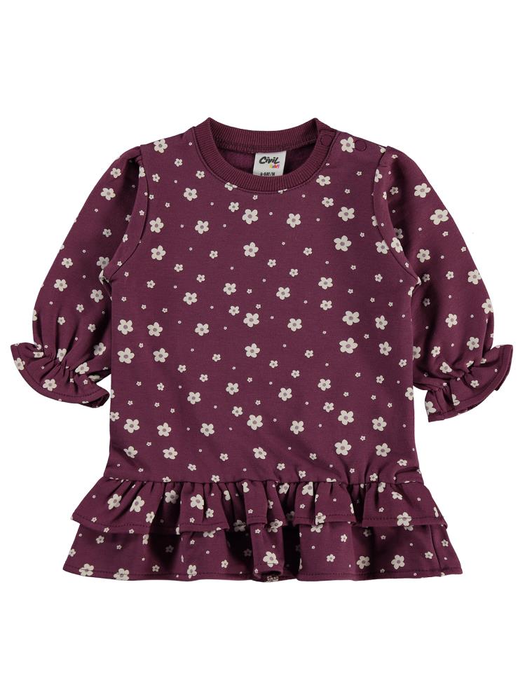 Civil Baby Mini Papatya Empirme 6-18 Ay Elbise - Lila