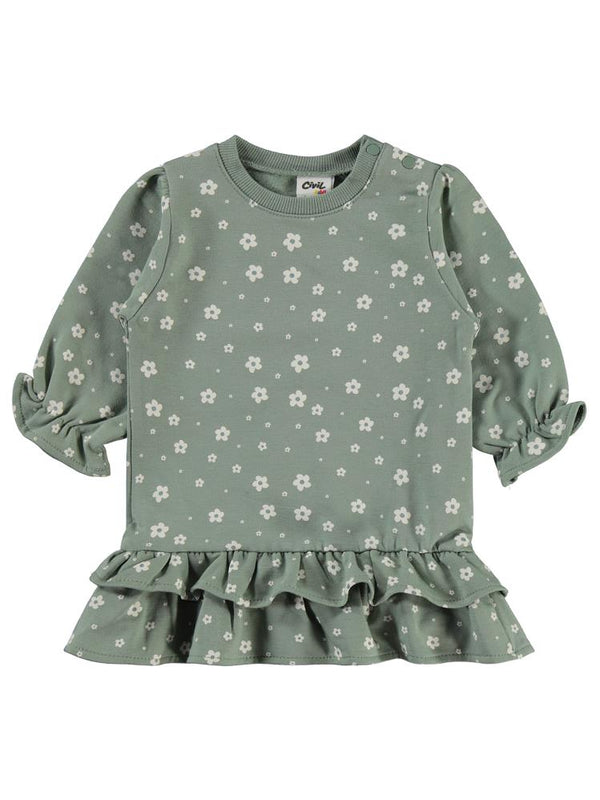 Civil Baby Mini Papatya Empirme 6-18 Ay Elbise - Yeşil