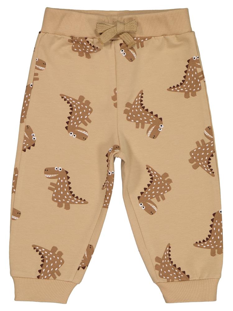 Civil Baby Benekli Dino Empirme 6-18 Ay Eşofman Altı - Kahverengi