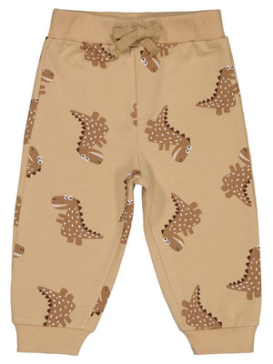 Civil Baby Benekli Dino Empirme 6-18 Ay Eşofman Altı - Kahverengi