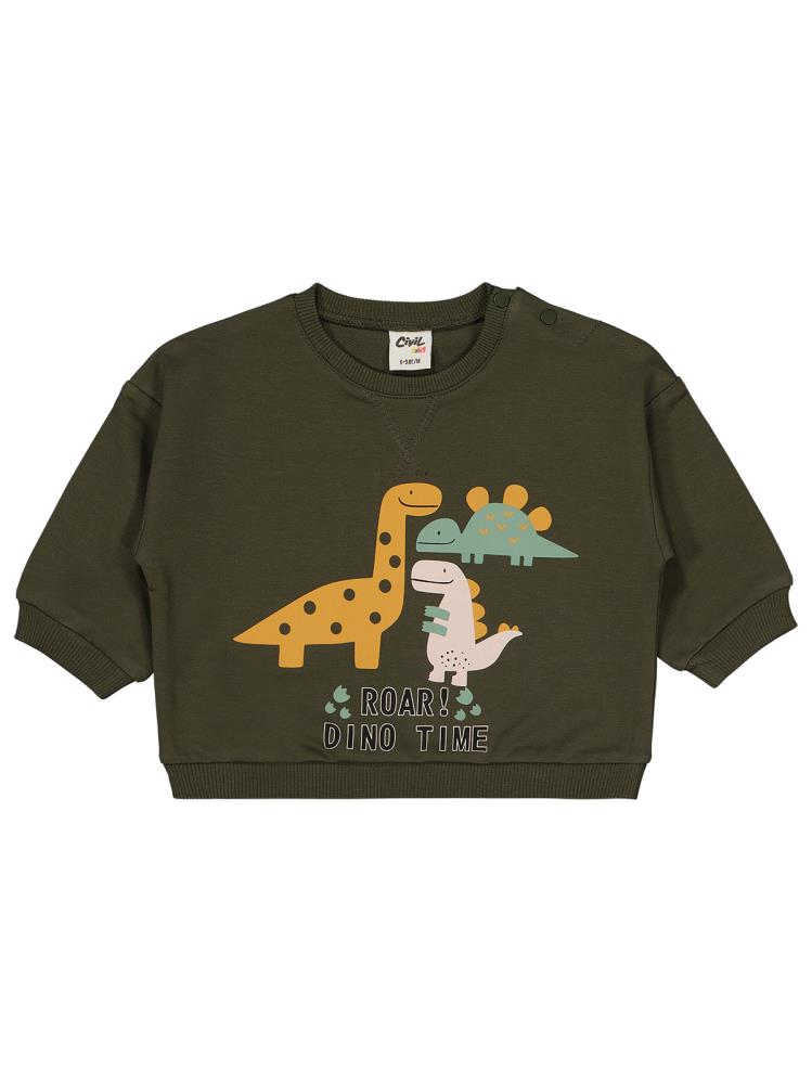 Civil Baby Dino Baskılı 6-18 Ay Takım - Yeşil