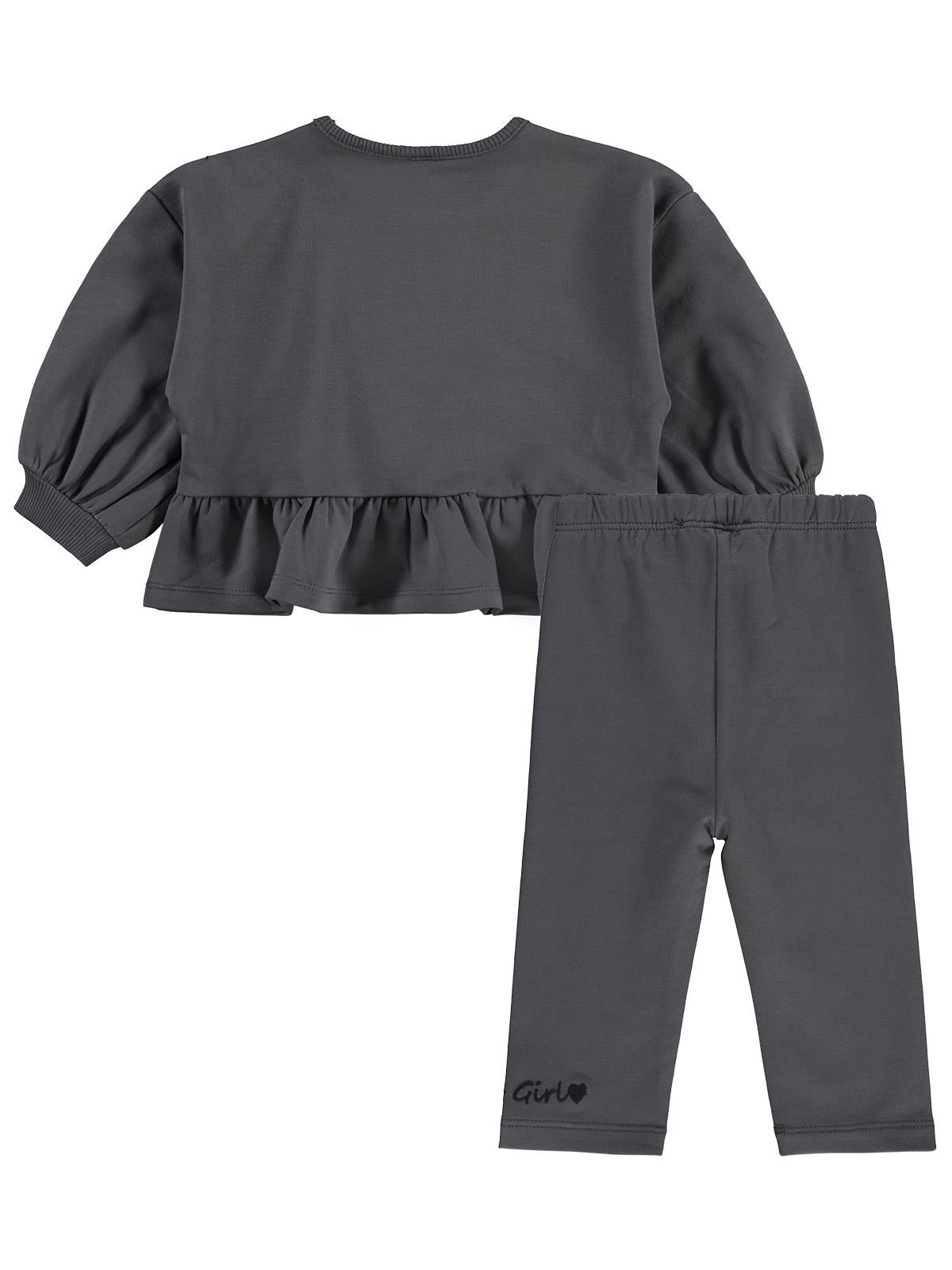 Civil Baby Cool Girl Nakışlı 6-18 Ay Takım - Gri