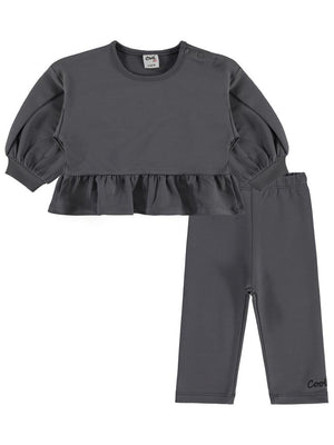 Civil Baby Cool Girl Nakışlı 6-18 Ay Takım - Gri