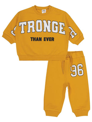 Civil Baby Baskılı 2'li 6-18 Ay Takım - Hardal