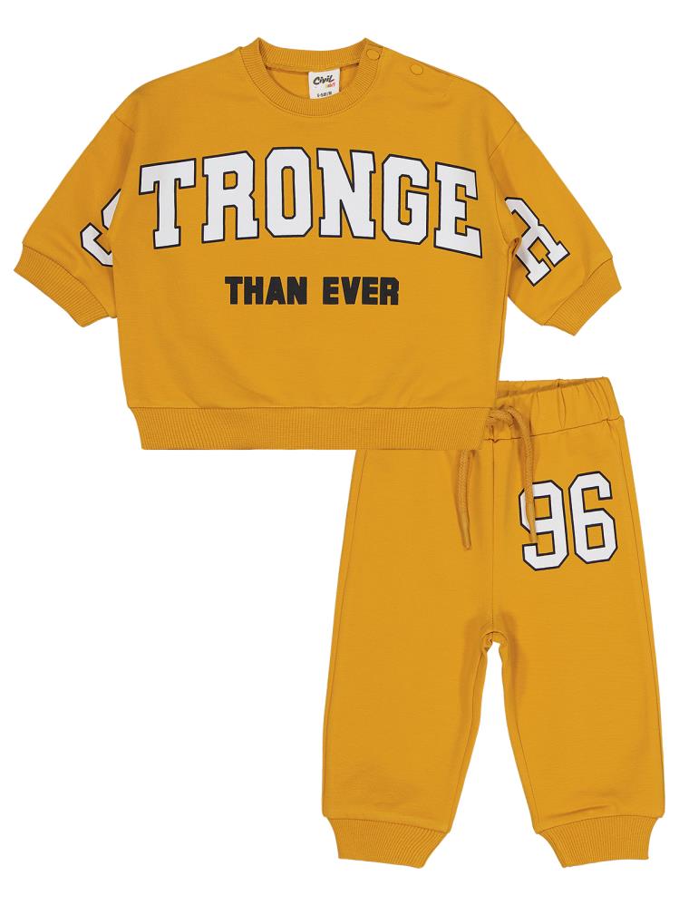 Civil Baby Baskılı 2'li 6-18 Ay Takım - Hardal