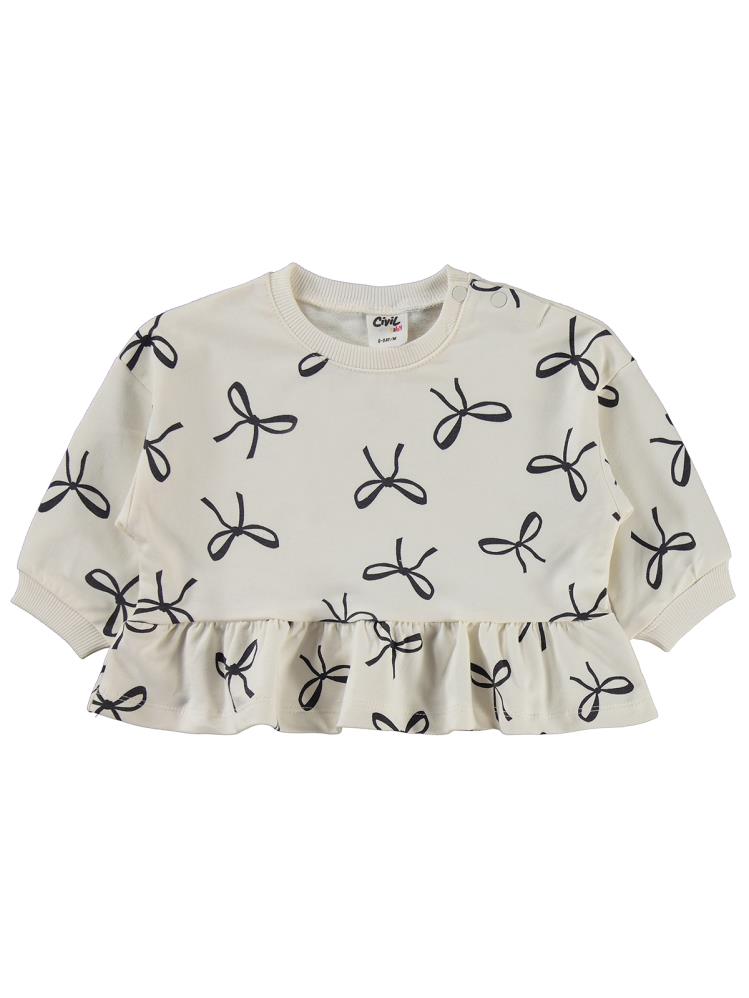 Civil Baby Fiyonk Empirme 6-18 Ay Takım - Ekru