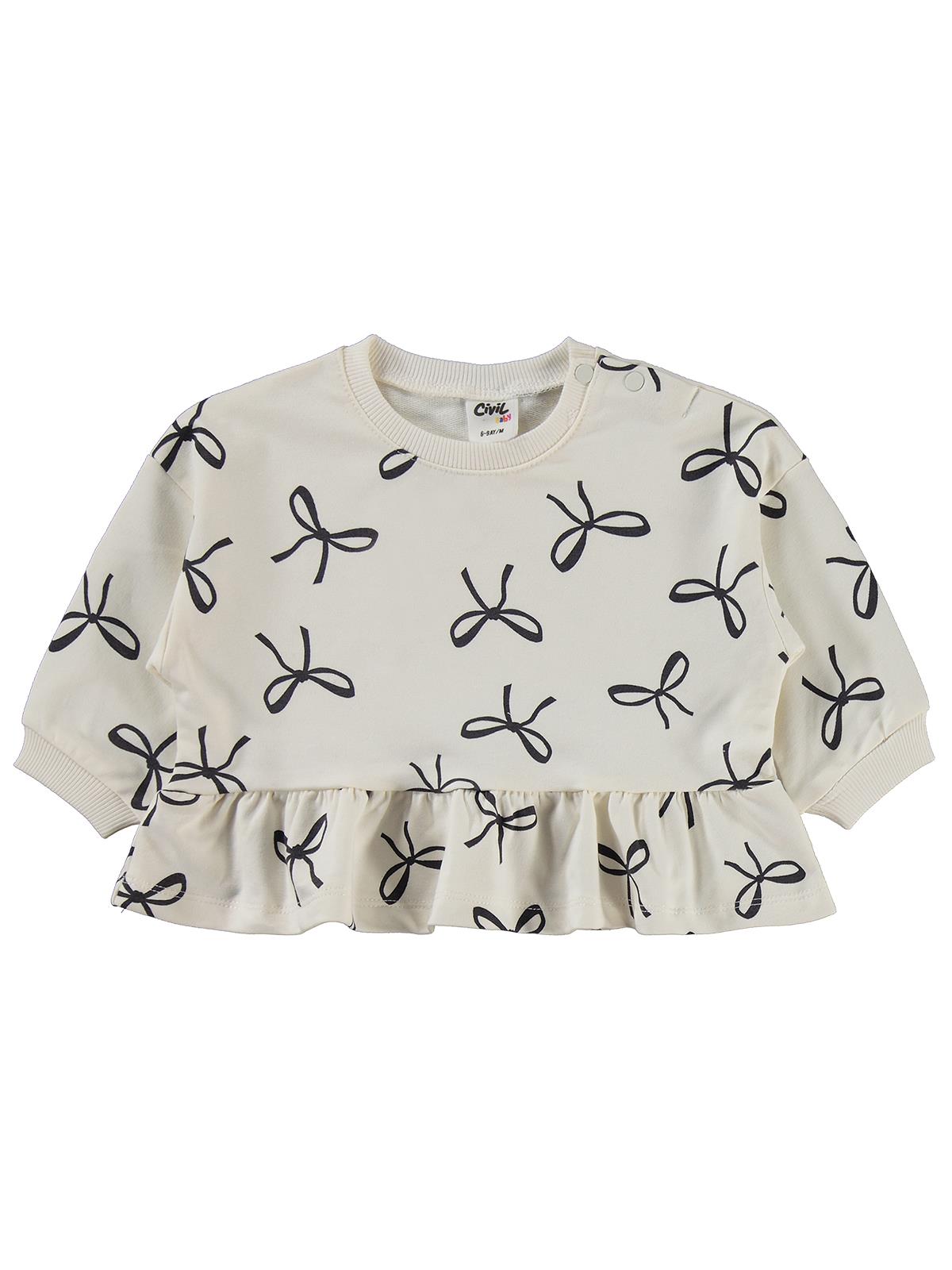 Civil Baby Fiyonk Empirme 6-18 Ay Takım - Ekru