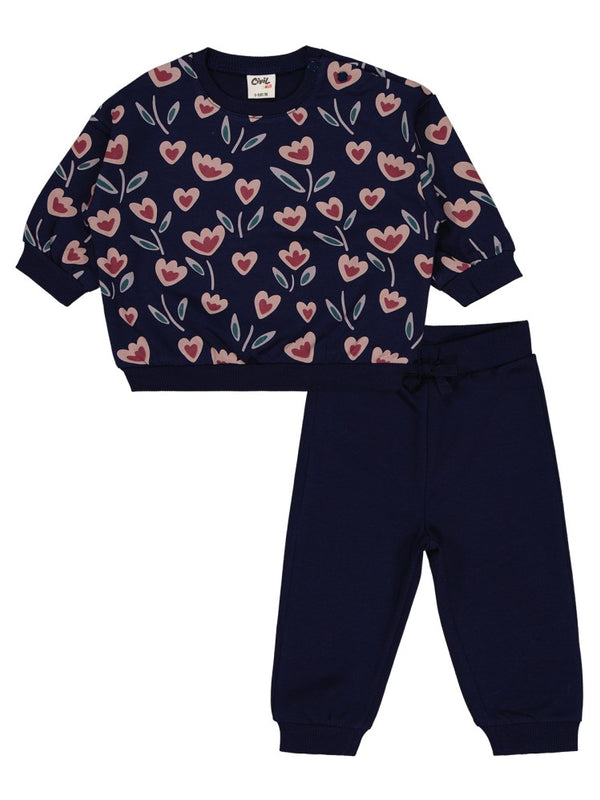 Civil Baby Lale Empirme 6-18 Ay Takım - Lacivert