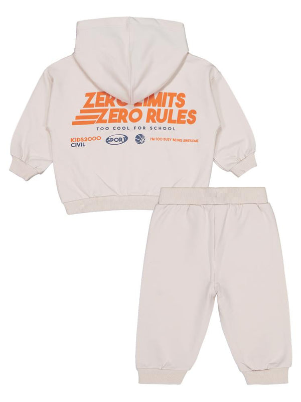 Civil Baby Baskılı 2'li 6-18 Ay Takım - Bej