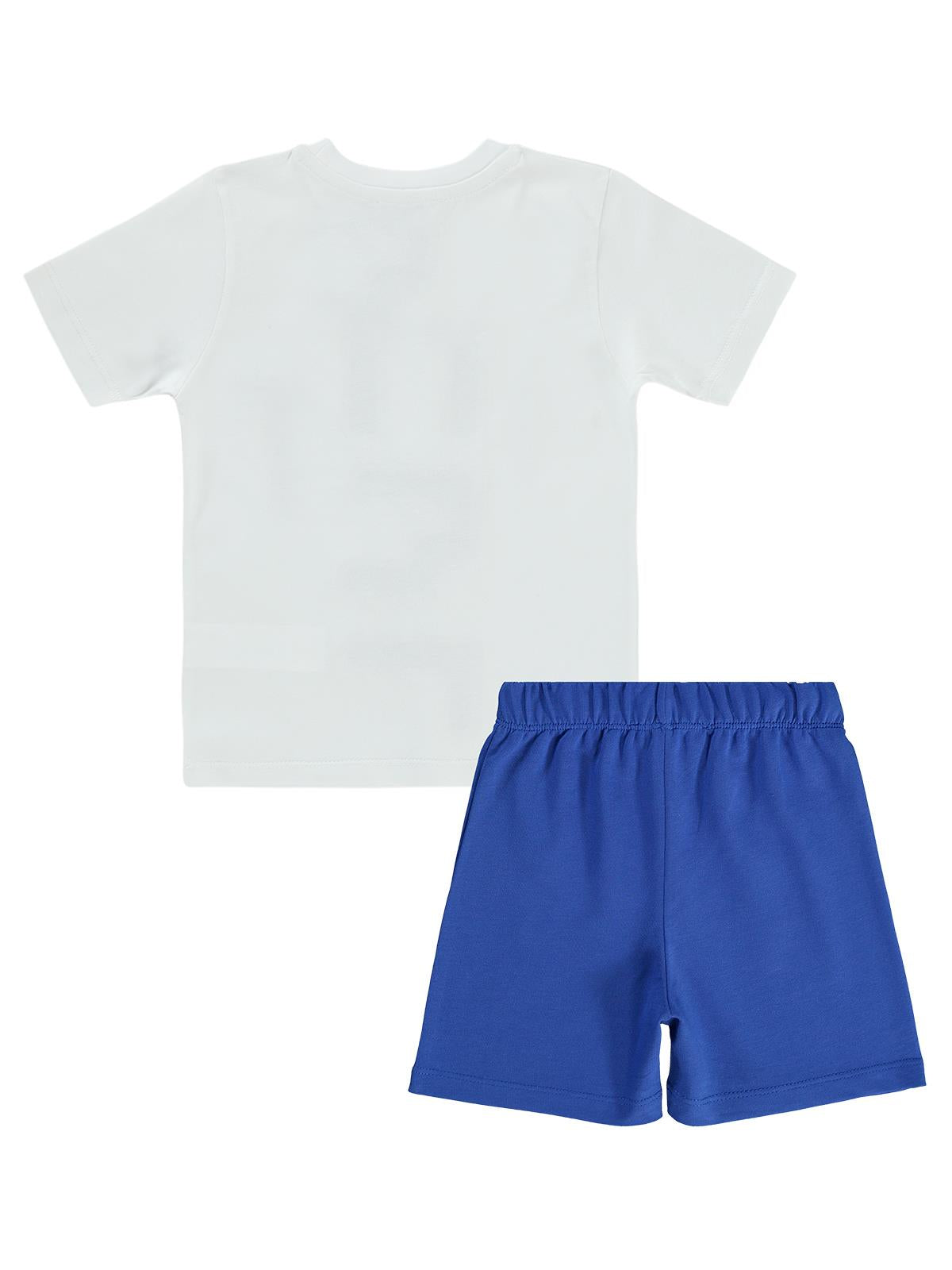 Civil Boys Cvl Baskılı 2-5 Yaş Takım - Beyaz