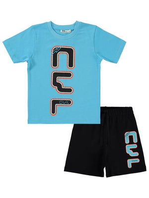 Civil Boys Cvl Baskılı 2-5 Yaş Takım - Mavi