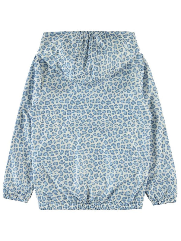 Civil Girls Leopar Baskılı 6-9 Yaş Yağmurluk - Mavi