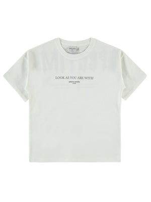 Pierre Cardin Perfect Baskılı 6-9 Yaş Tişört - Ekru