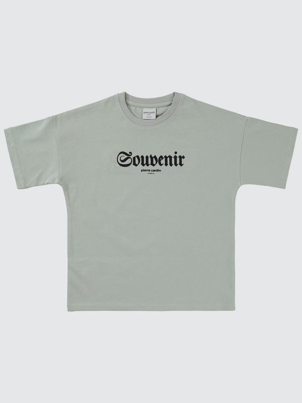 Pierre Cardin Souvenir Baskılı 10-12 Yaş Tişört - Gri